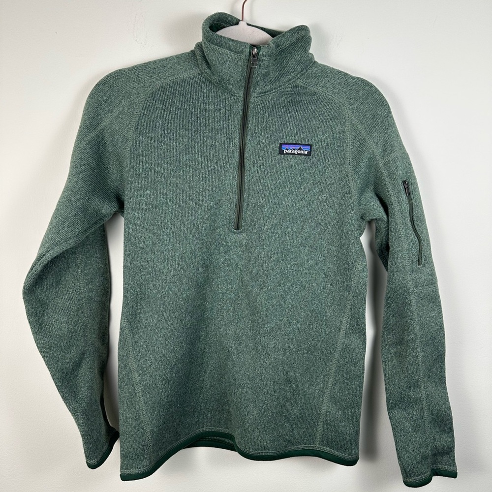 Patagonia Green Quarter-Zip Fleece Pullover